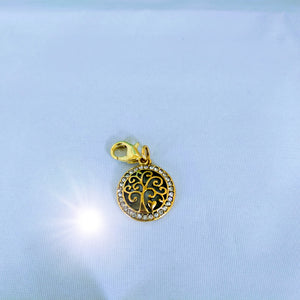 c4~~~Golden Tree of Life Charm and Zipper Pull