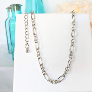 a41~~~~XT - 30 Inch Rhodium Plated Lanyard Chain - Peanut Link